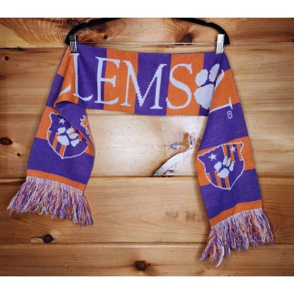 Clemson Tigers Fringed Neck Wrap Scarf 46